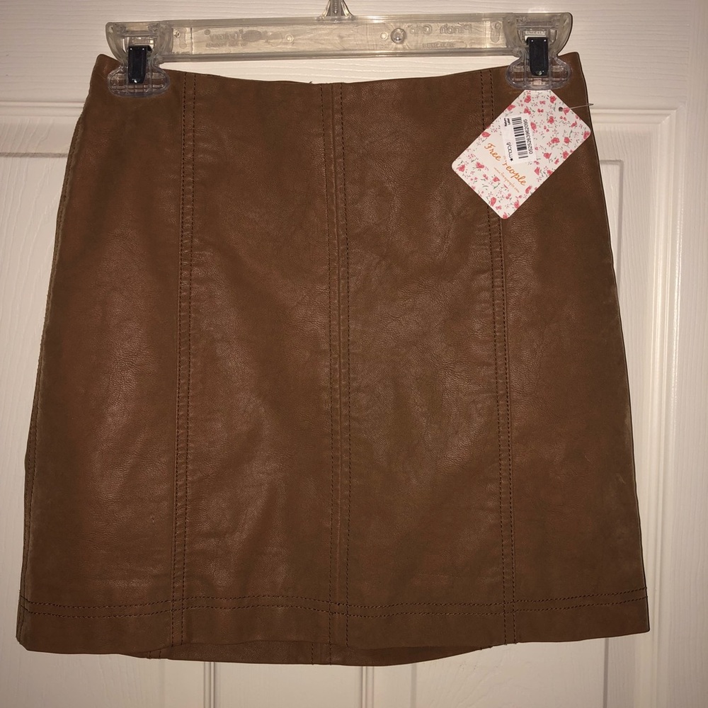 NWT free people fuzzy suede skirt! Size 0